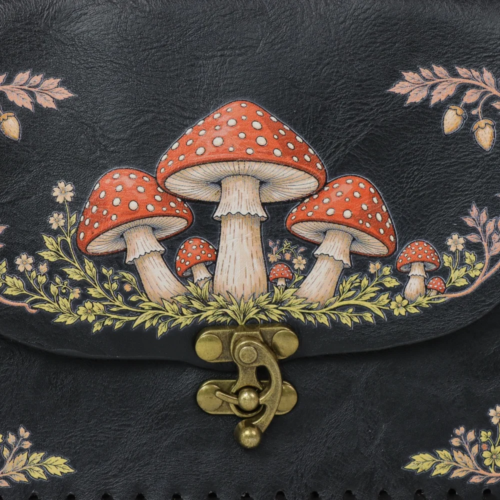 1피스 레드 버섯 프린트 PU 허리 가방 중세 르네상스 - Belt Bag Leather Wide 리뷰 및 가격