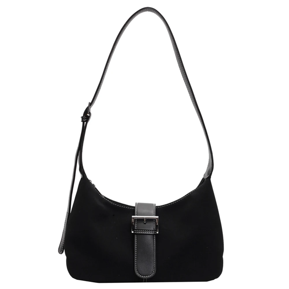 

Women Chic Hobo Bag Large Capacity Casual Messenger Bag Solid Color Trendy Satchel Bag Adjustable Strap Simple Commuting Bag