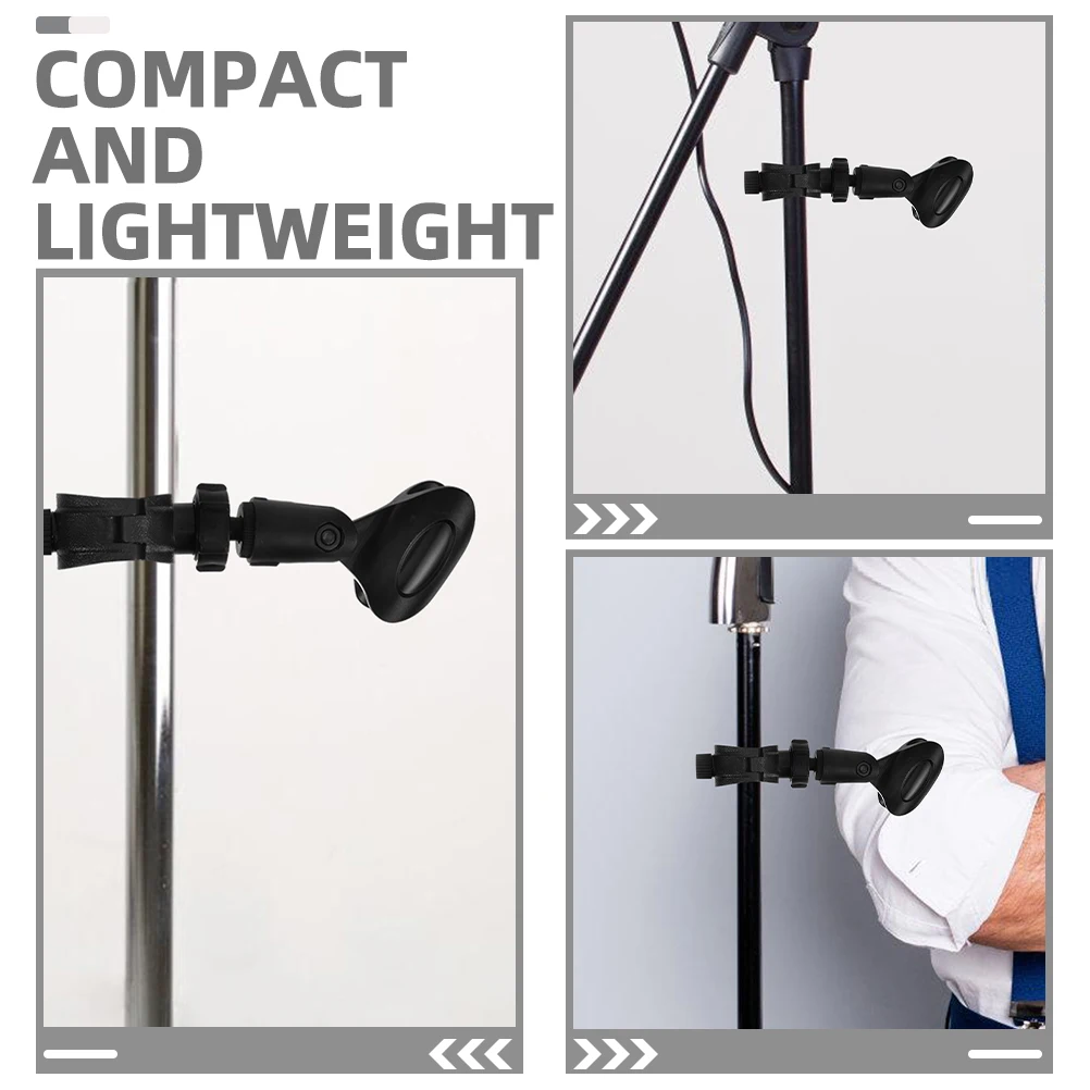 

2 Sets Microphone Clip Desktop Gooseneck Holder Clamp Accessories Holders Plastic Adjustable