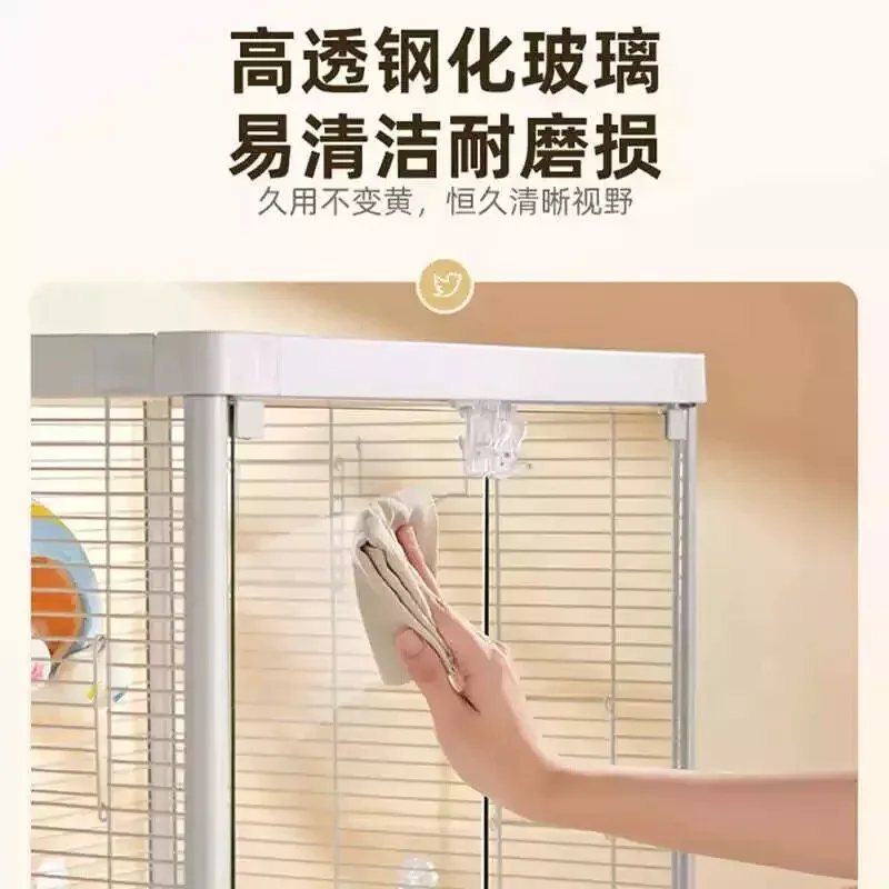 for Dayang Bird Cage B6047ss New Ecological Full Landscape Glass Peony Cockatoo Bird Cage Large