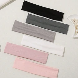 6pcs Women's Multi-Colored Solid Sports Sweatband, Fashionable Yoga Running Casual Hair Accessories