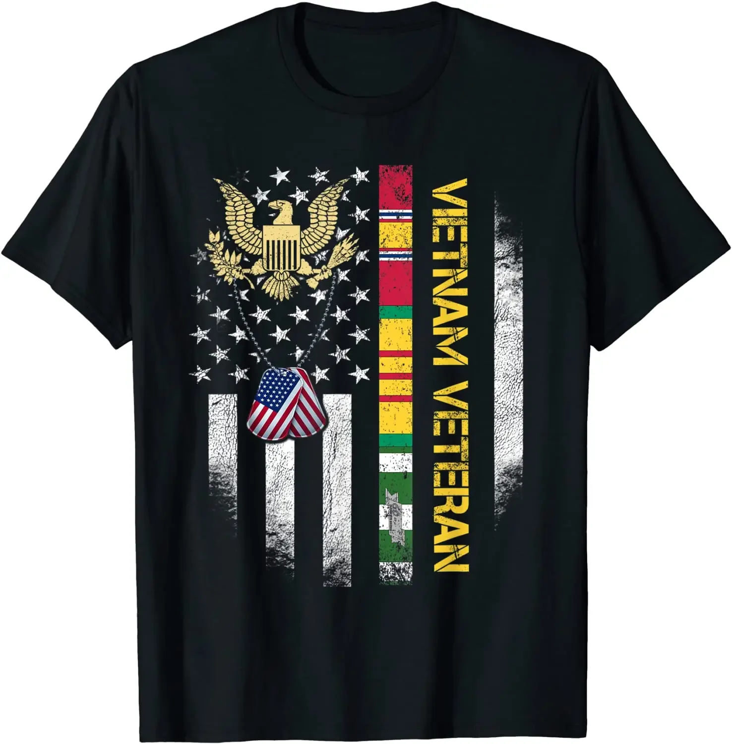 

Vietnam Veteran US Flag T-shirt | Vietnam War Vet Tee Men T-Shirt Short Casual 100% Cotton shirts
