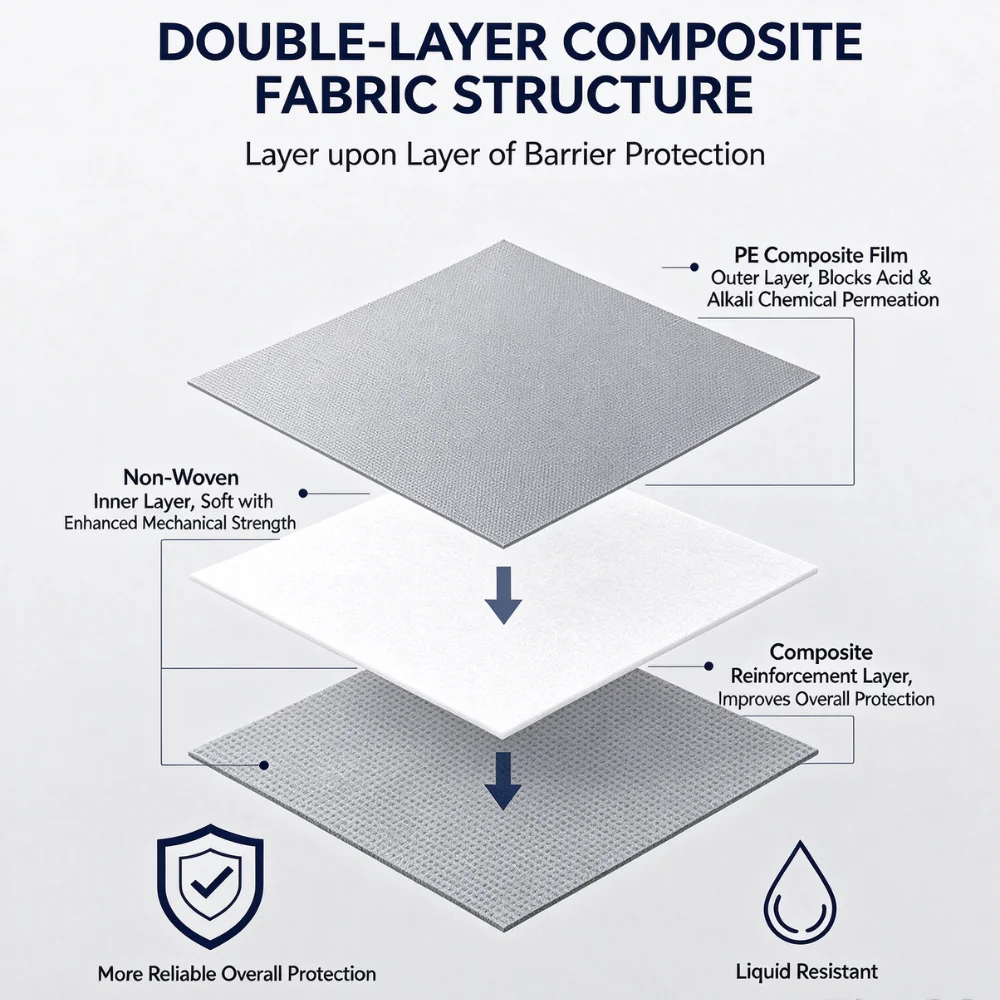 Level 3 Silver-Gray Hooded Chemical Protective Suit Acid And Alkali Resistant Corrosion-Proof for Protection in Biochemical Lab
