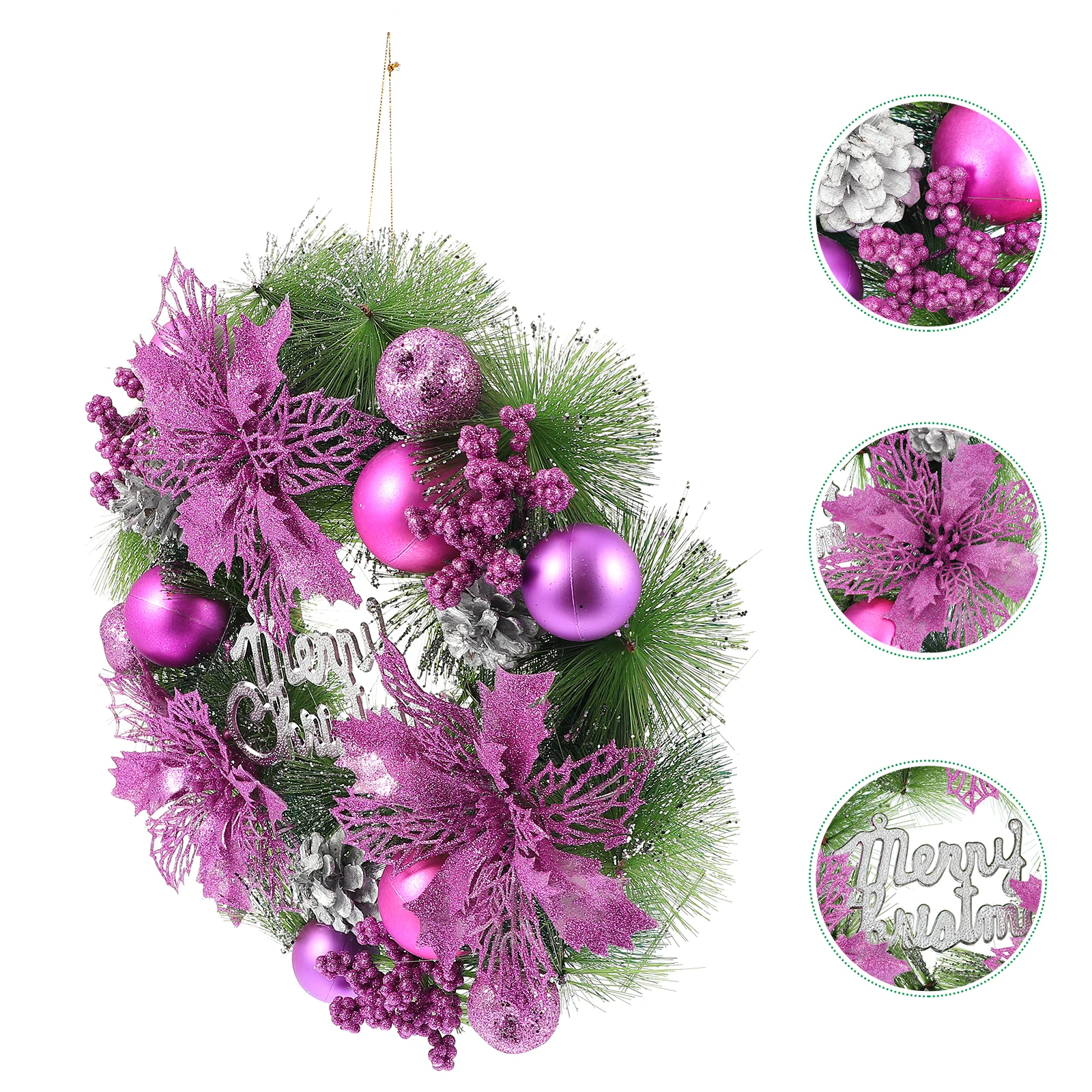 

Christmas Deer Decoration Gift Garland Decorations Outdoor Wreath Hanging Festival Adornment Party Ornament