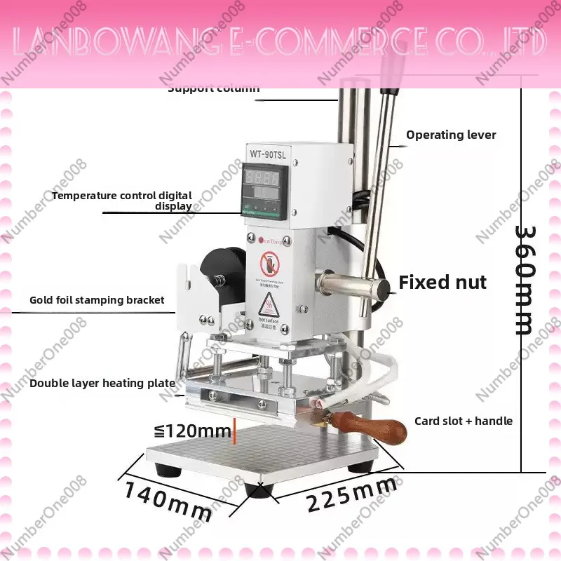 Small stamping machine, label stamping machine, tag pressing machine, English lettering, DIY leather and paper heat pressing and