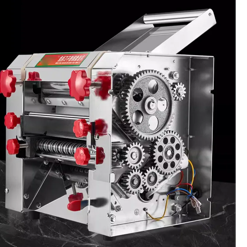 Commercial Automatic Noodle Machine Electric Pasta Maker 2-in-1 Thickness Adjustable 0.5-25mm Multi-functional Rolling Machine
