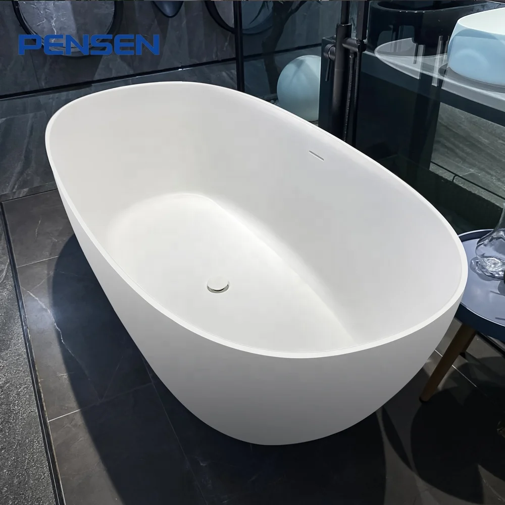 Chinese Manufacturer Smooth Surface Luxury White Pure Acrylic Anti-Yellowing Freestanding Bathtub