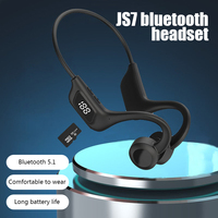 JS7 Wireless Ear-hook Open-type OWS Air Conduction Headphone LED Power Display Memory Card Insertable Bluetooth Earphones Earbud