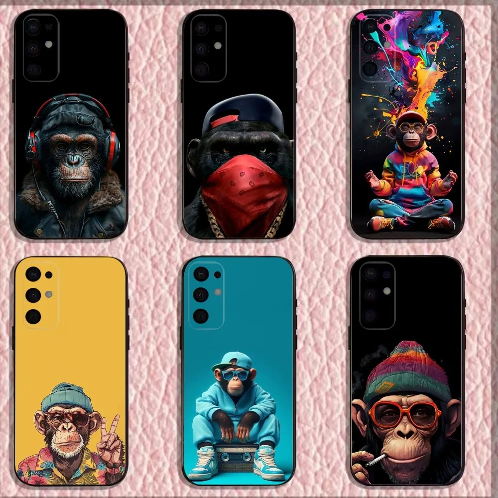 

Monkey Gorilla Ape COOL Phone Case For Samsung S25,S24,S21,S22,S23,S30,Ultra,S20,Plus,Fe,Lite,Note,10,9,5G Black Cover