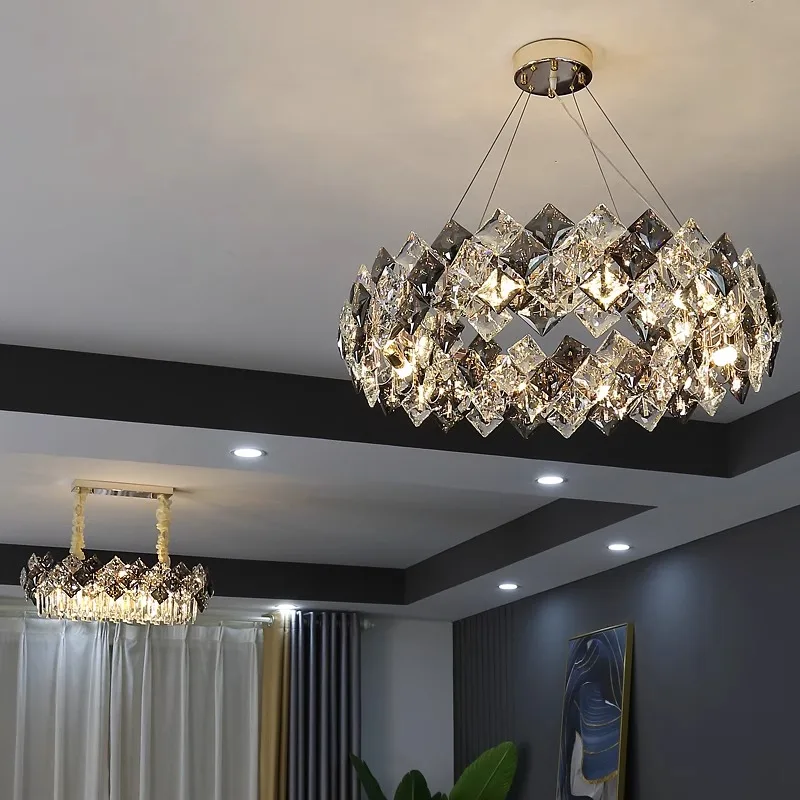 home decorationPendant lights, luxury crystal living room chandelier, dining room Pendant lamp, ceiling light, indoor lighting