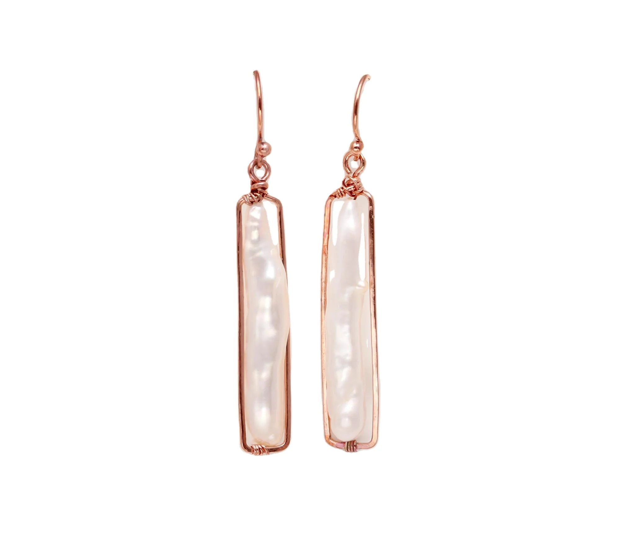 

Solid 925 Sterling Silver Pendant Earrings Natural Peapod Freshwater Pearl Ear Line Gemstone Fashion Boutique Jewelry