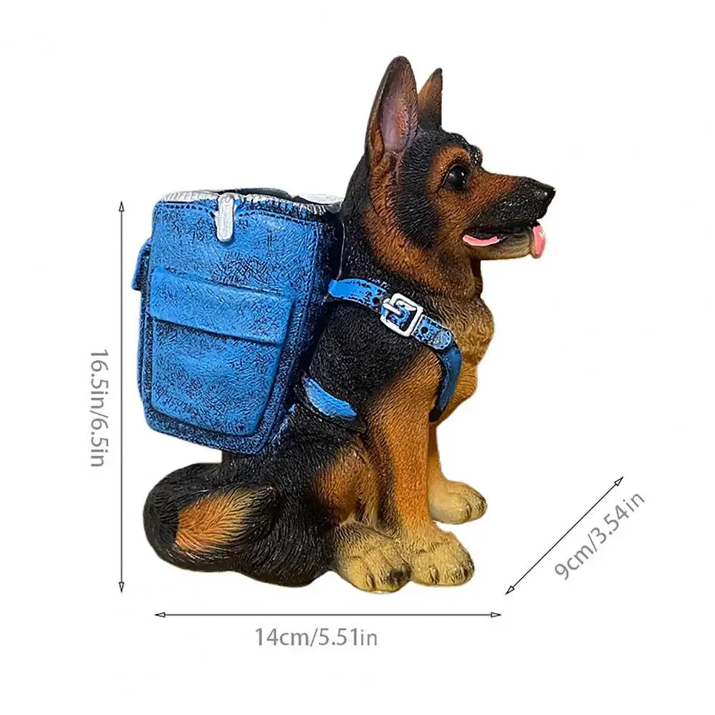 Cute Desk Organizer Shepherd Dog Pen Holder Desk Organizer for Office Decor Pencil Cup for Desktop Unique Desk for Home