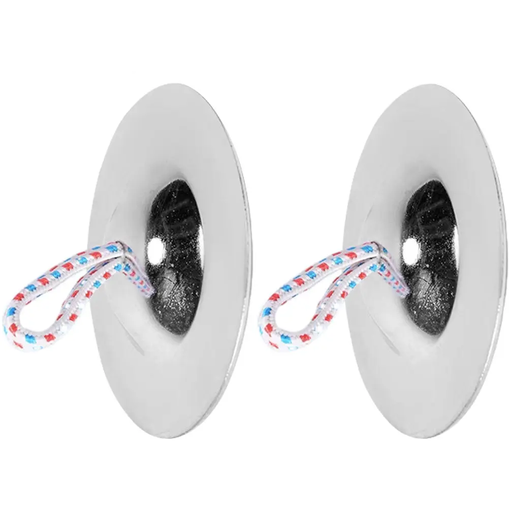 2Pcs Kids Finger Cymbals Sturdy Mini Cymbals for Belly Dancing Musical Play Rhythm Development Early Education Tools