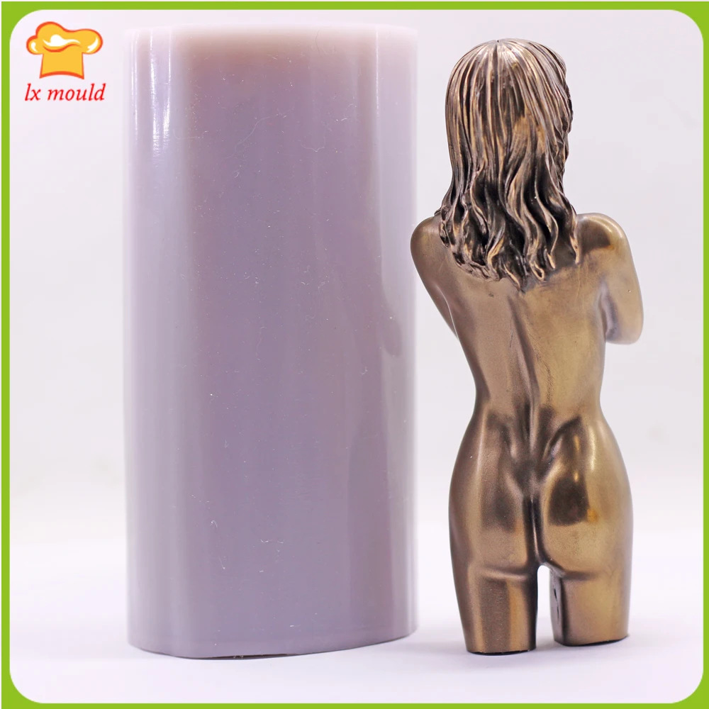 3D Nude Greek Goddess Silicone Mold DIY Torso Body Female Pillar Candle Mould Handmade Resin Plaster Soap Wax