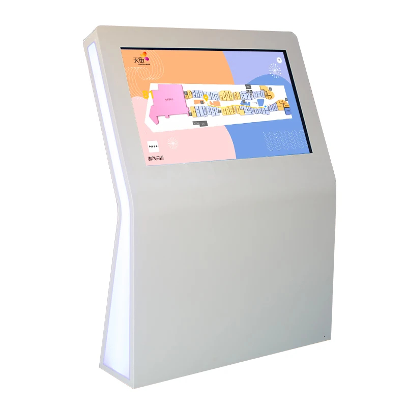 43 55 Inch Floor Standing Interactive Tourism Visitor Entry  Self Service Information Kiosk Touch Screen