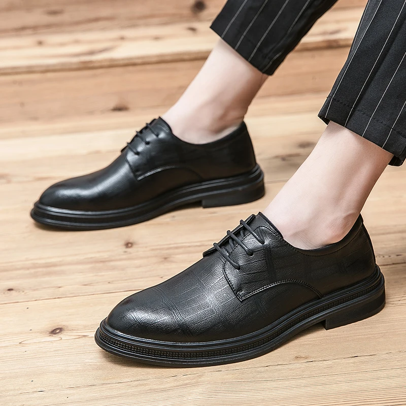 Men's formal leather shoes Minimalist gentleman style style Wedding Outdoor Leisure Business Party Men's wedding walking shoes