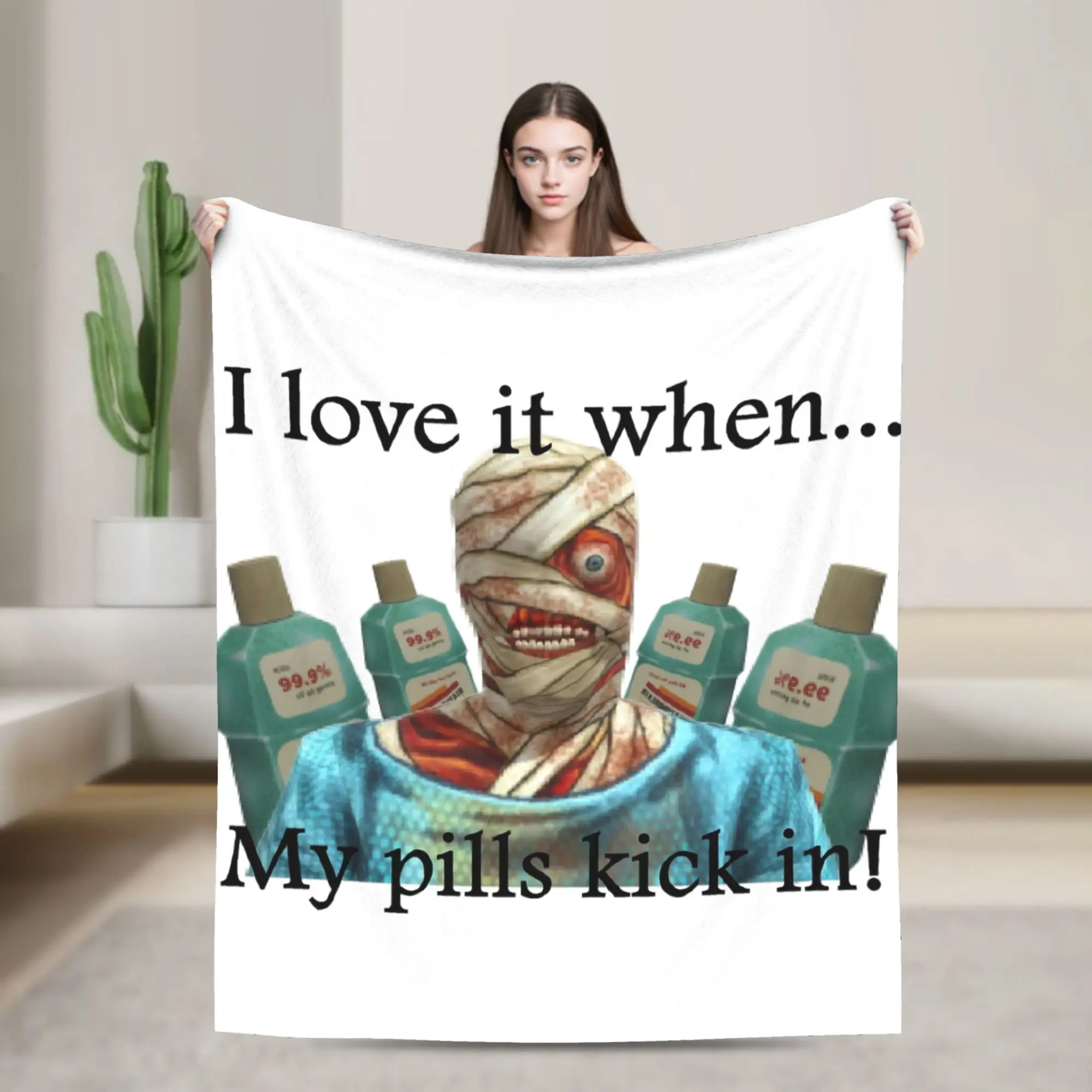 Mouthwashing Curly Meme Blanket Coral Fleece Plush  Ultra-Soft Throw Blankets for Airplane Travel Bedspread