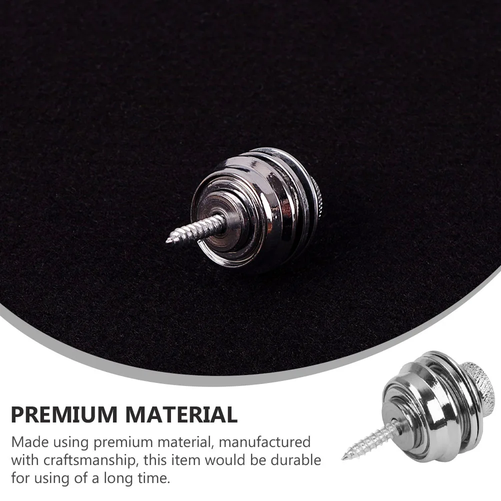 

1 set 1 Set Guitar Strap Button Locks Electric Acoustic Bass Guitar Belt Buckle Fixator Bolt Durable Solid Alloy Wear Resistant