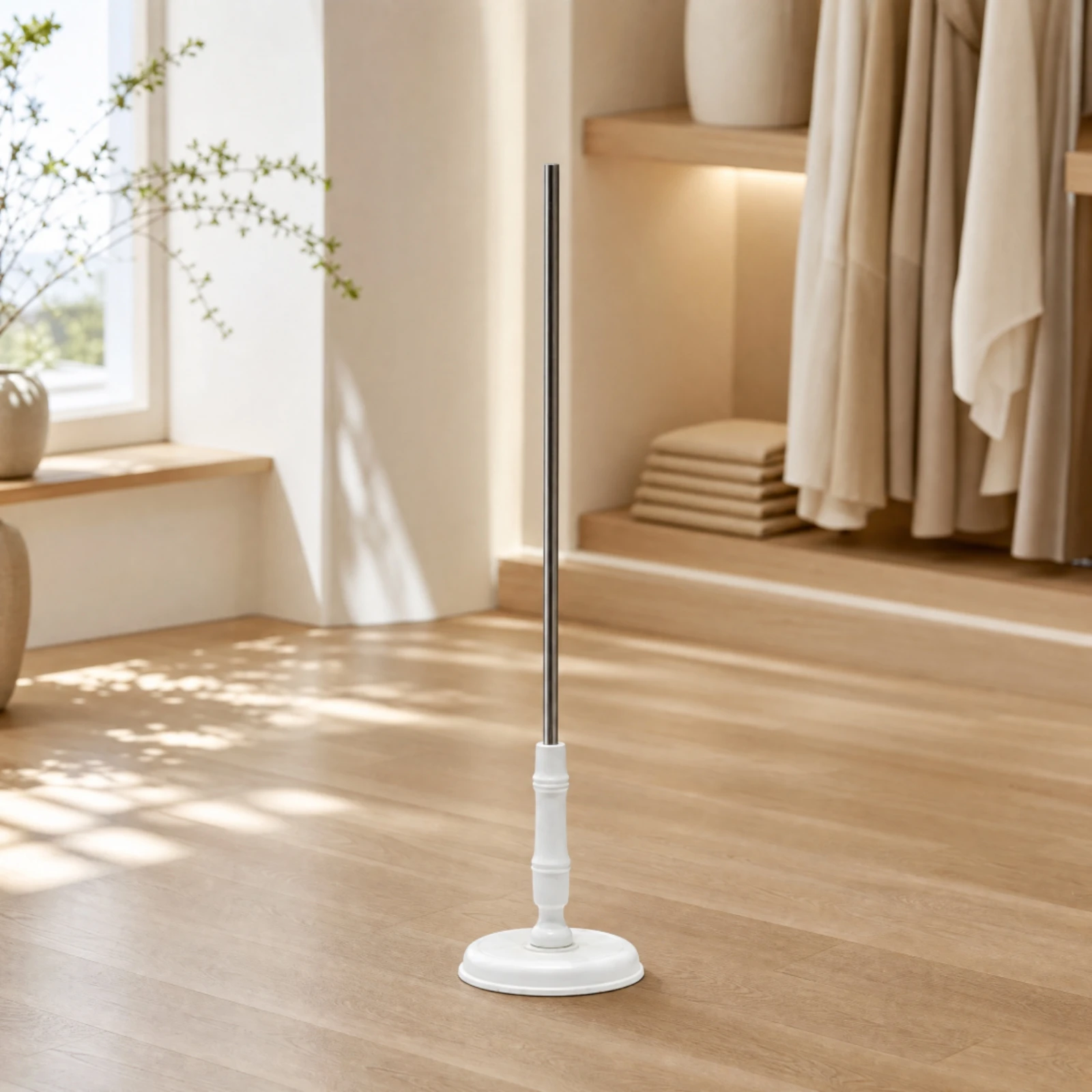 Wooden Mannequin Support Stand Sturdy White Wooden Mannequin Display Stand Tall Space-Saving for Clothing Store Openings