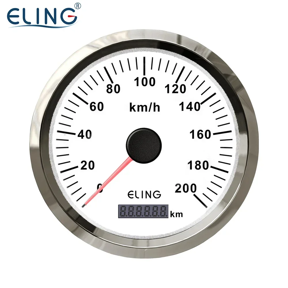 ELING 110mm GPS Speedometer Speedo Gauge Odometer Mileage Universal for Auto Truck UTV Marine Motorcycle Speed Sensor 12V 24V
