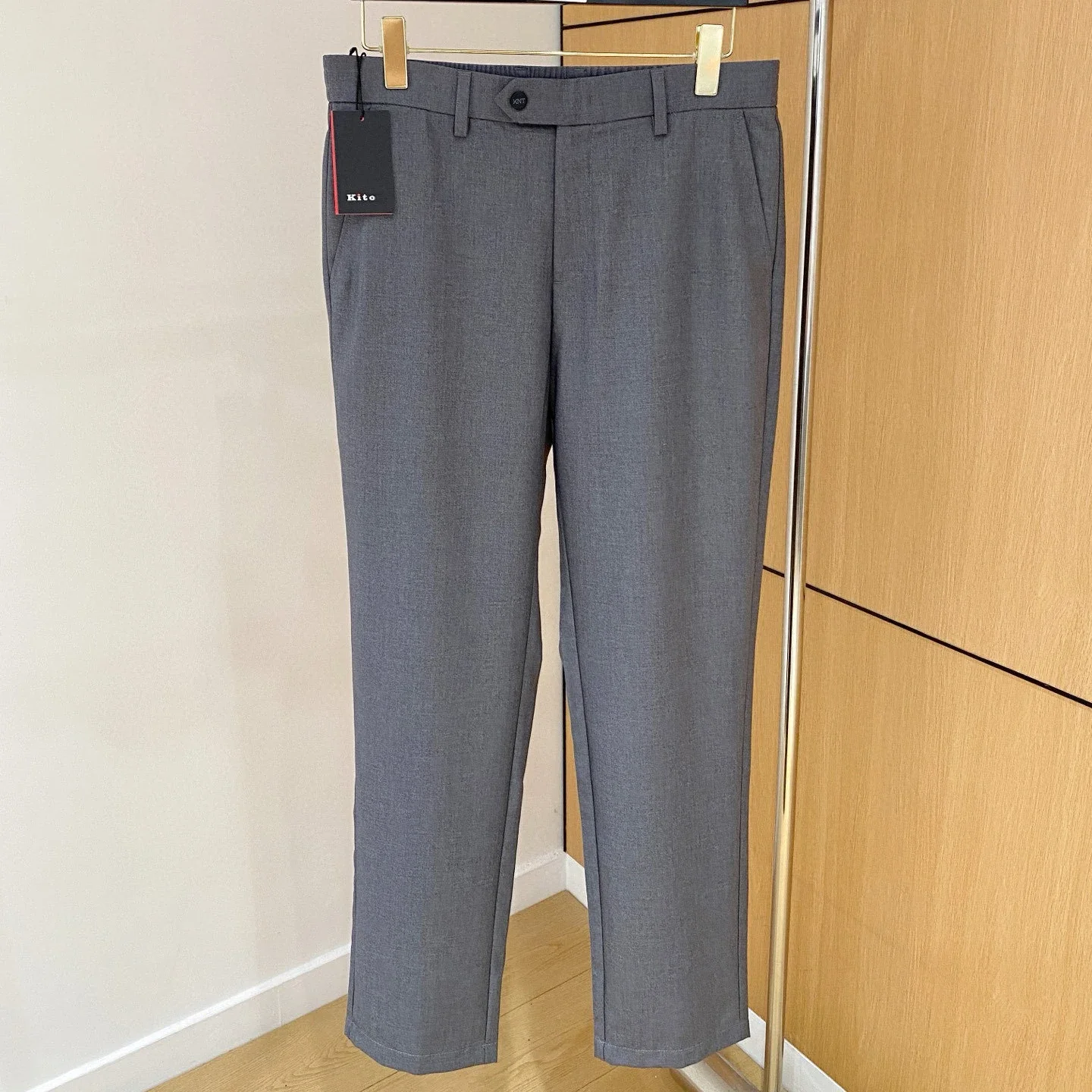 

Ktion Embroidered Button Men's Casual Trousers Trousers