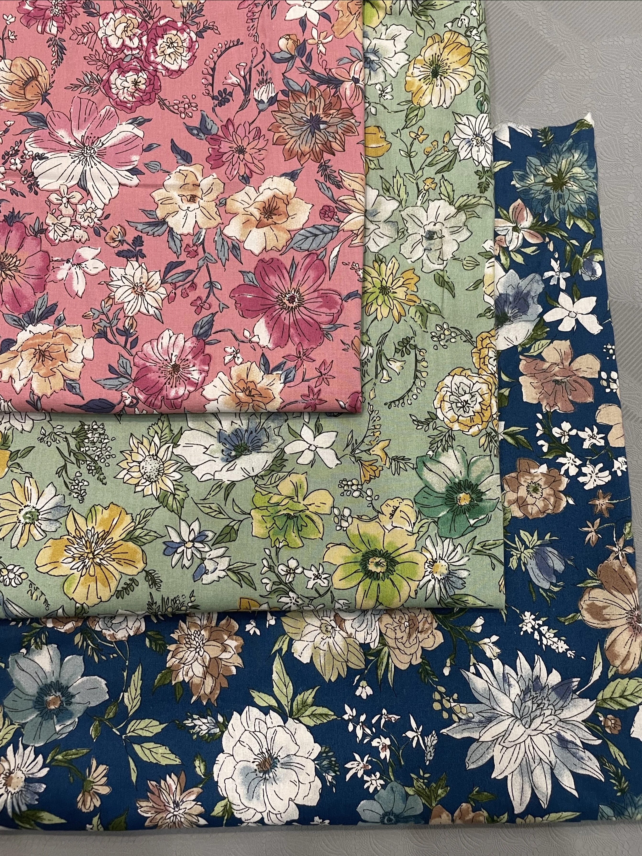 Halber Meter floraler Baumwoll-Popeline-Stoff für Kinder, Baby, Nähen, Kleider, Rock, DIY, handgefertigt, Patchwork, Meterware – Detail 2