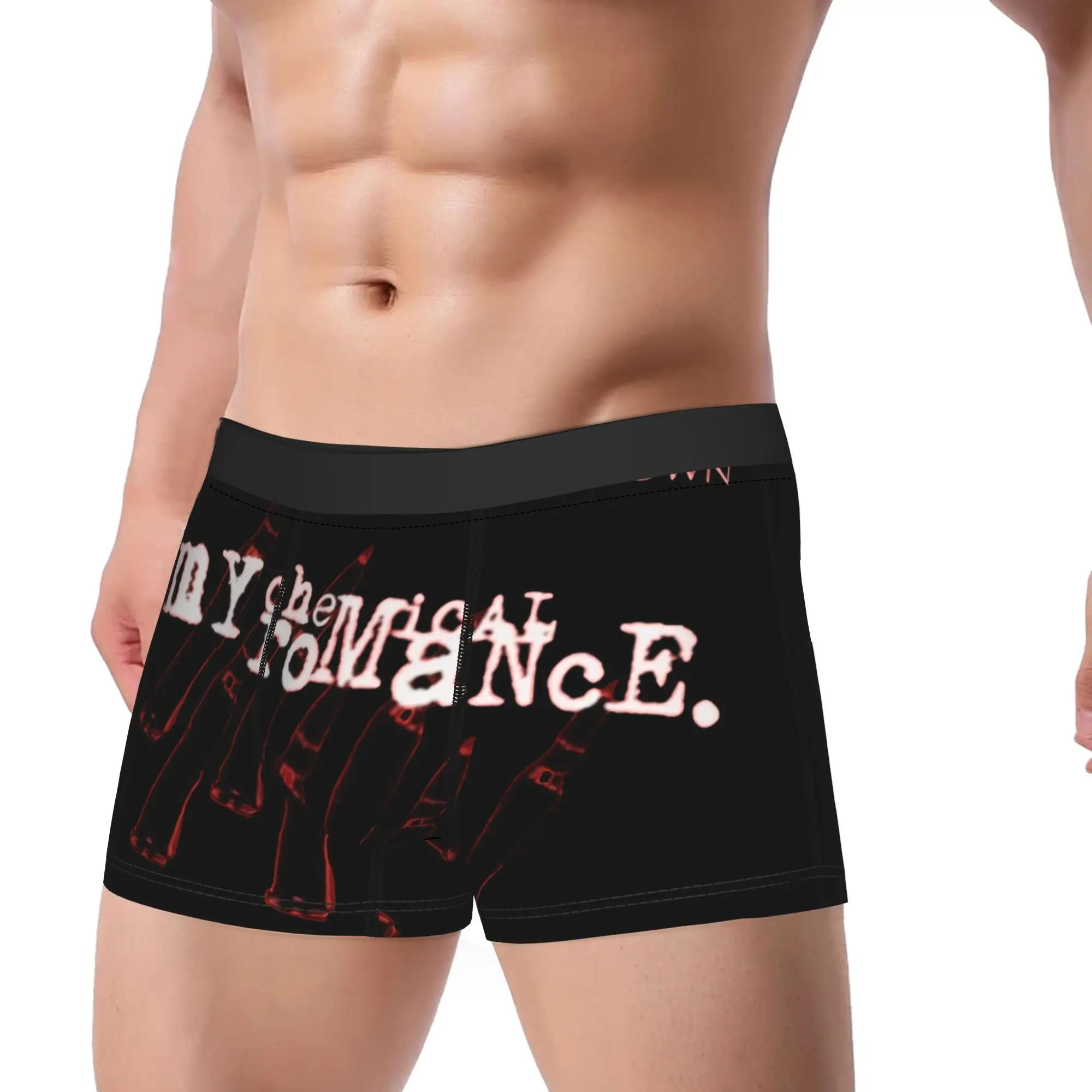 

Мужское нижнее белье в стиле панк-рок Mcr Band My Chemical Romance, популярные трусы-боксеры, шорты, трусы Homme, полиэстеровые трусы M-XXL