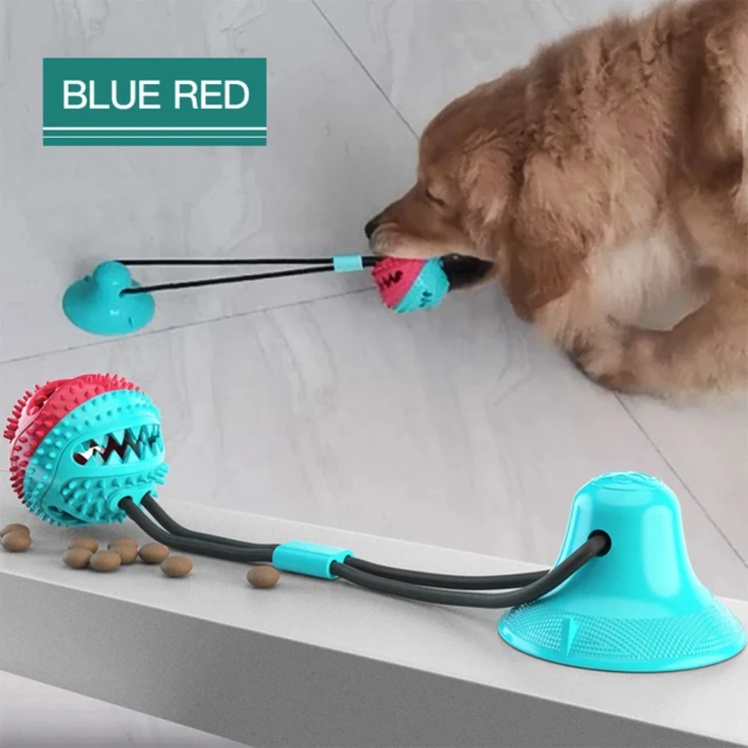 

Pet Toys with Suction Cup Dog Push Toy with TPR Ball Pet Tooth Cleaning Chewing Rubber Dog Toys for Small Dogs Rubber Dog Toy