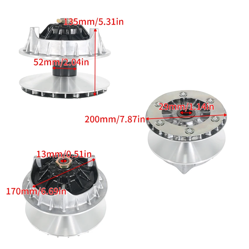 Angetriebene Riemenscheibe Sekundärkupplung für CFMoto CForce ZForce UForce 800 850 950 1000 ATV UTV Komplette CVT-Kupplung 0JYA‑051000‑00001 – Detail 9