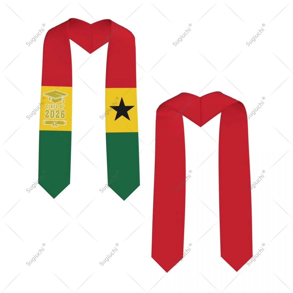 

Ghana Flag Class Of 2026 Graduation Stole Sash Scarf For International Students Proud Ceremony Adult Unisex