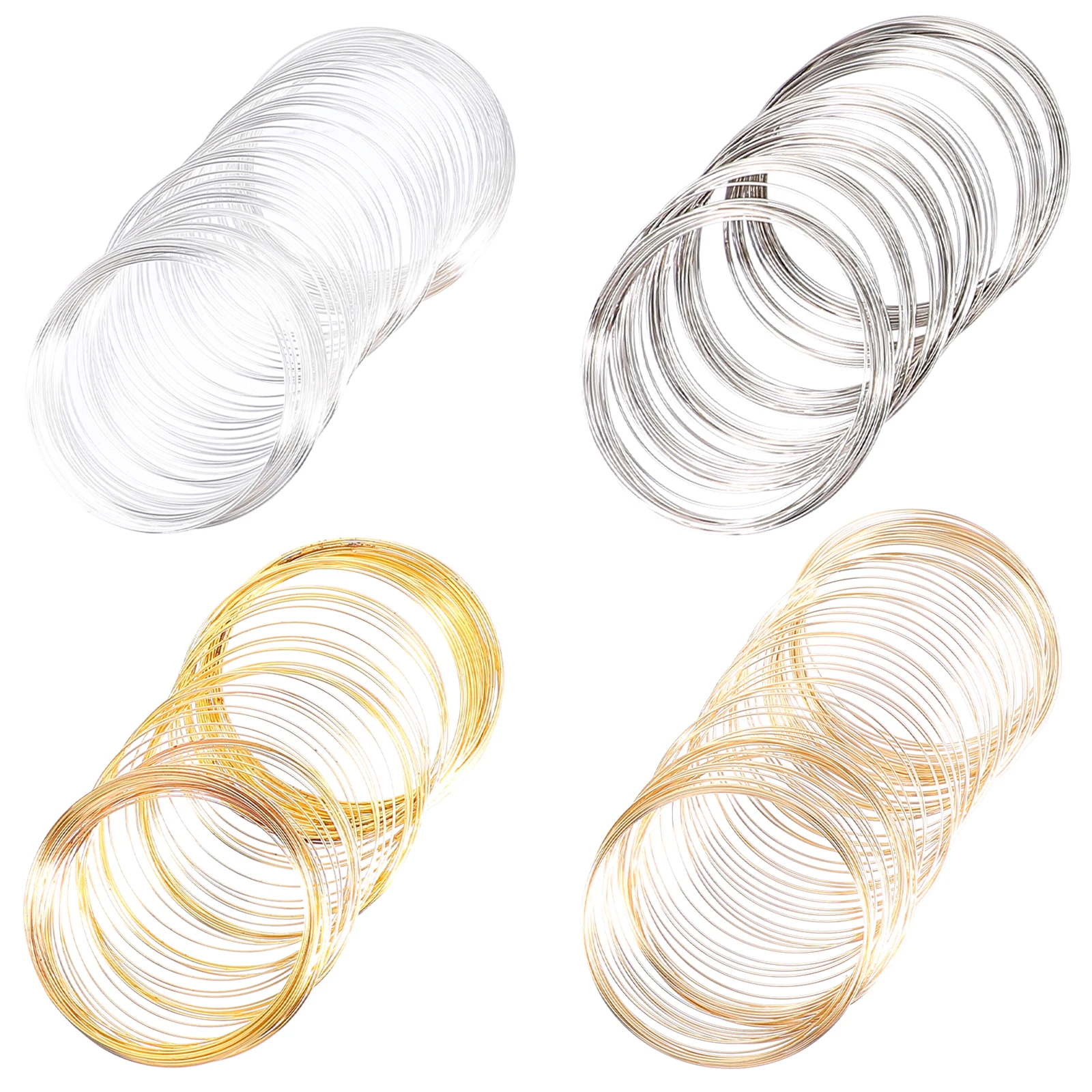 

4Pcs Metal Rings DIY Wire Circles for Jewelry Accessories Handmade Bracelet Ring Creative Design Metal Rings DIY Wire Circles