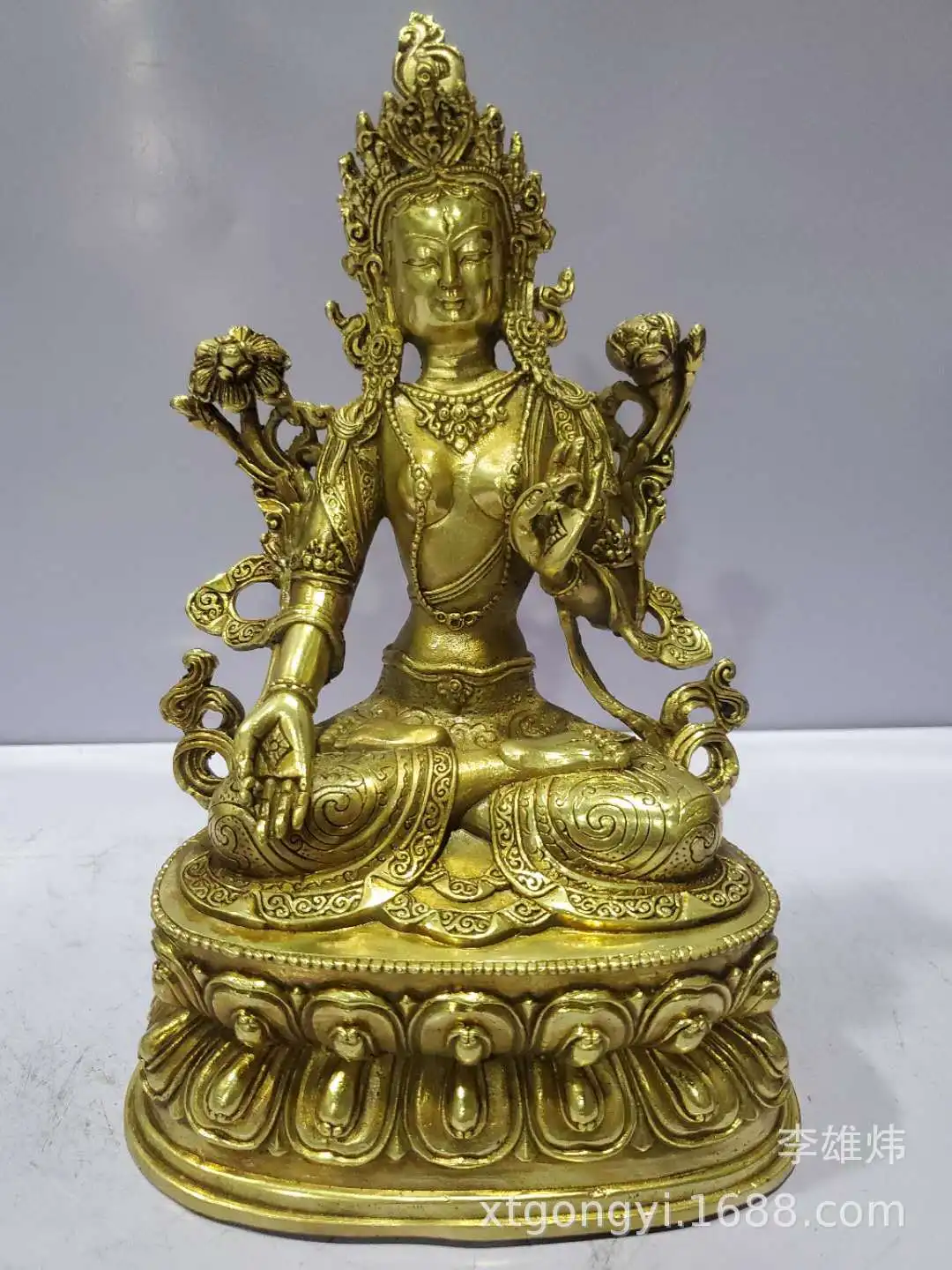 

Seven-inch bronze and white Tara statue, Tantric Buddha statue