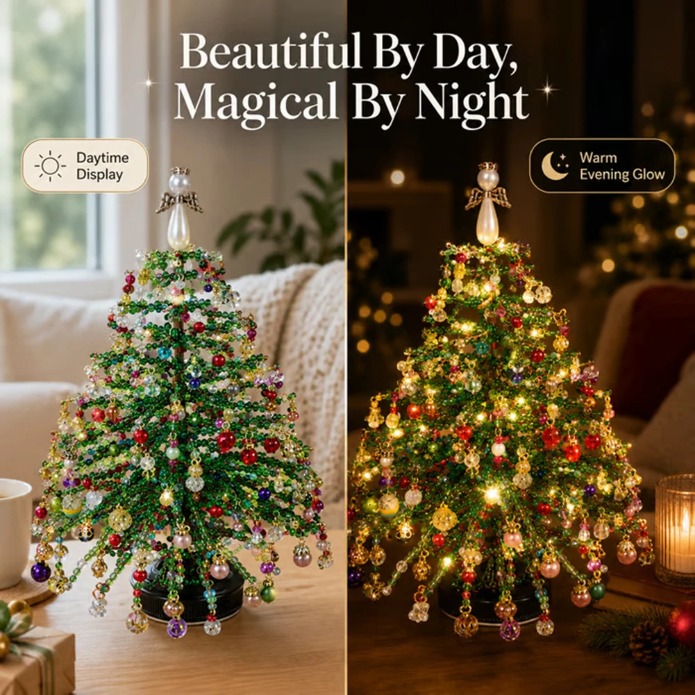 Diy Beaded Christmas Tree Kit Christmas Beaded Crafts For Kids Adults Holiday Decorations Party Supplies