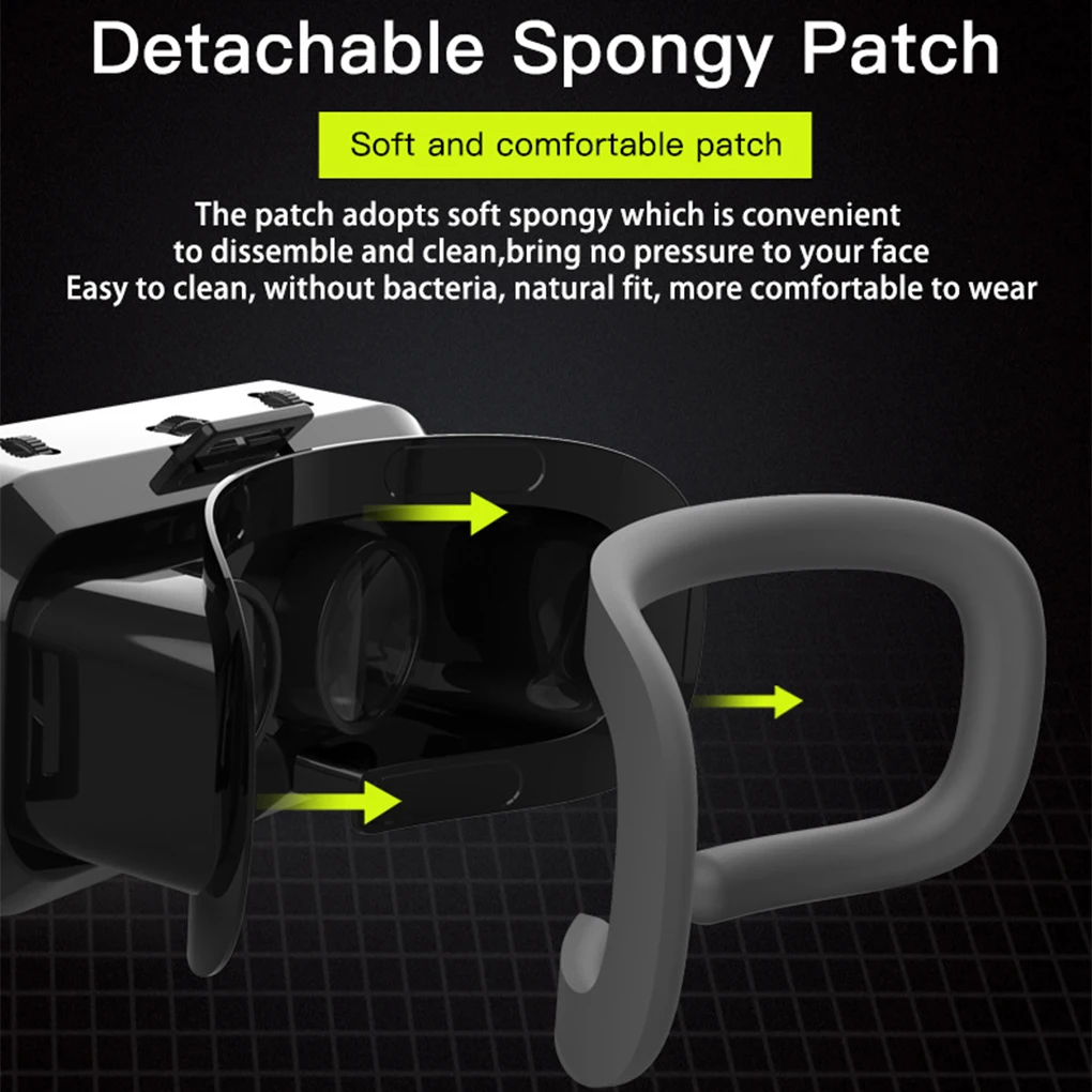 5 قطع نظارات ثلاثية الأبعاد الواقع الافتراضي VR خوذة الهاتف سماعة قابلة للتعديل بسهولة نظارات الواقع الافتراضي