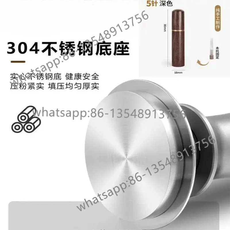 Coffee Powder Hammer Stainless Steel Flat Bottom Elastic Adjustable Italian Press Powder Dispenser Factory Direct Sales