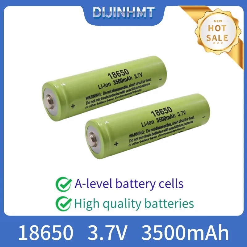 

2025 New 18650 3.7V 3500mAh Rechargeable Battery for Flashlight Torch Headlamp Li-ion Rechargeable Drop A-grade battery cell