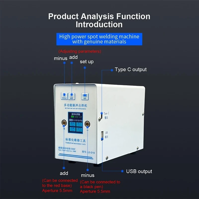 Multifunctional Pulse Spot Welder Portable Welding Equipment For Battery Soldering Station DIY Industrial Repair