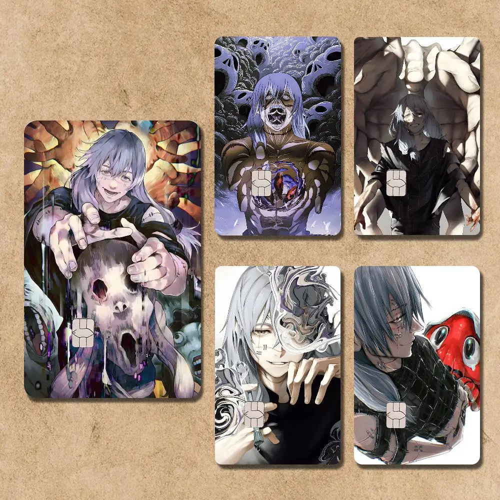 J-Jujutsu M-Mahito Credit Card Skin Stickers For Bank Card Bus Metro Card Sticker Waterproof Women Gift