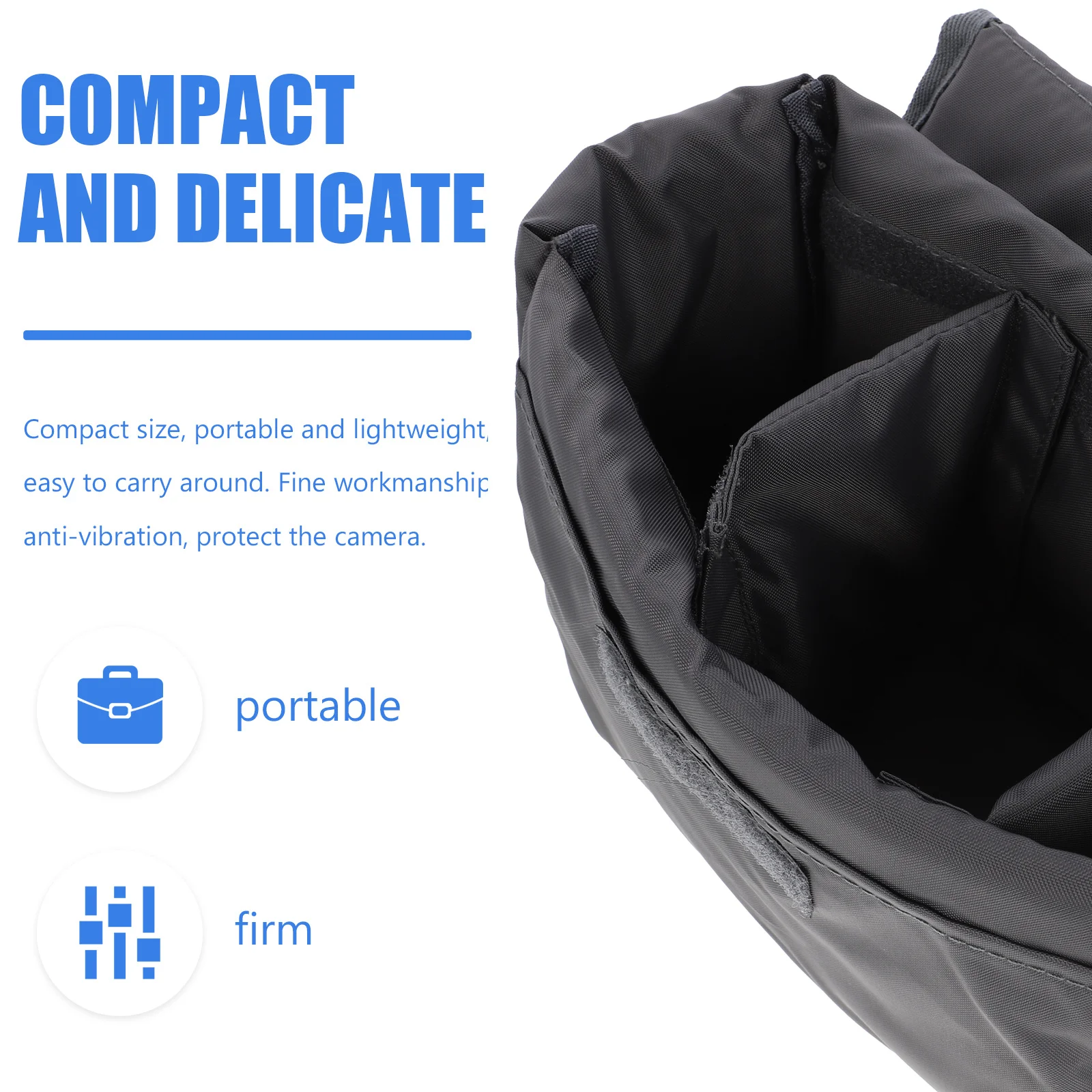 

Portable Camera Bag Nylon Protective Case Foldable Insert for Backpack Travel Photography Padded Camera Pouch Padded Bag