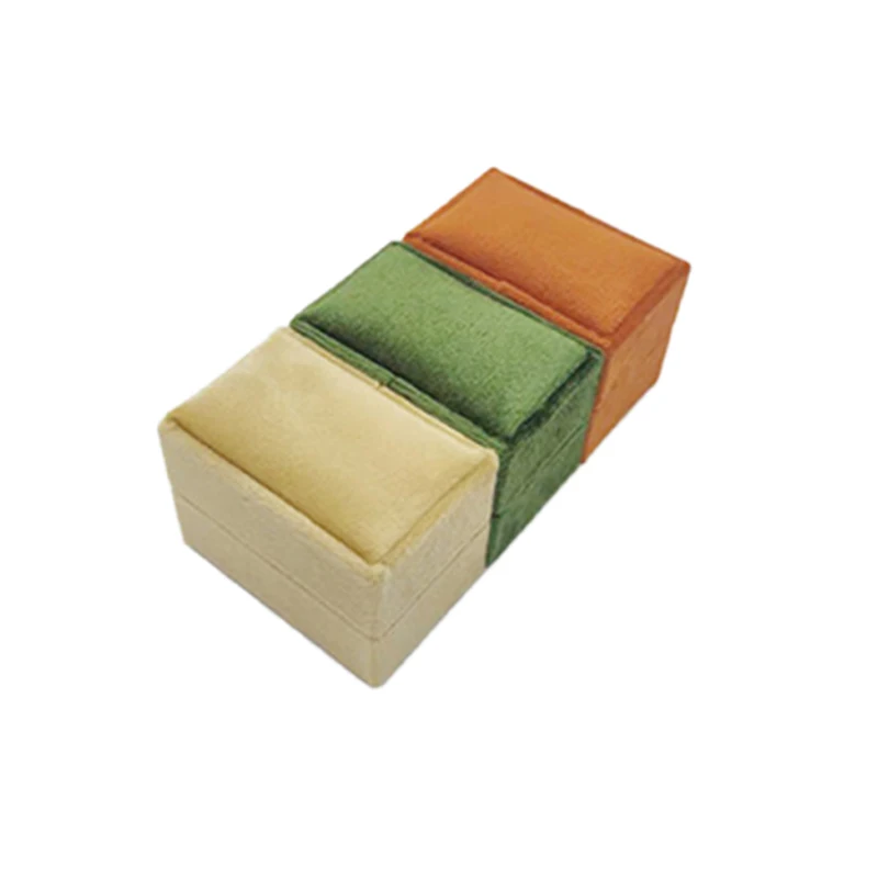 Caja De terciopelo para anillos, soporte para 3 anillos, expositor De anillos De gran cantidad, Organizador De almacenamiento De Joyas