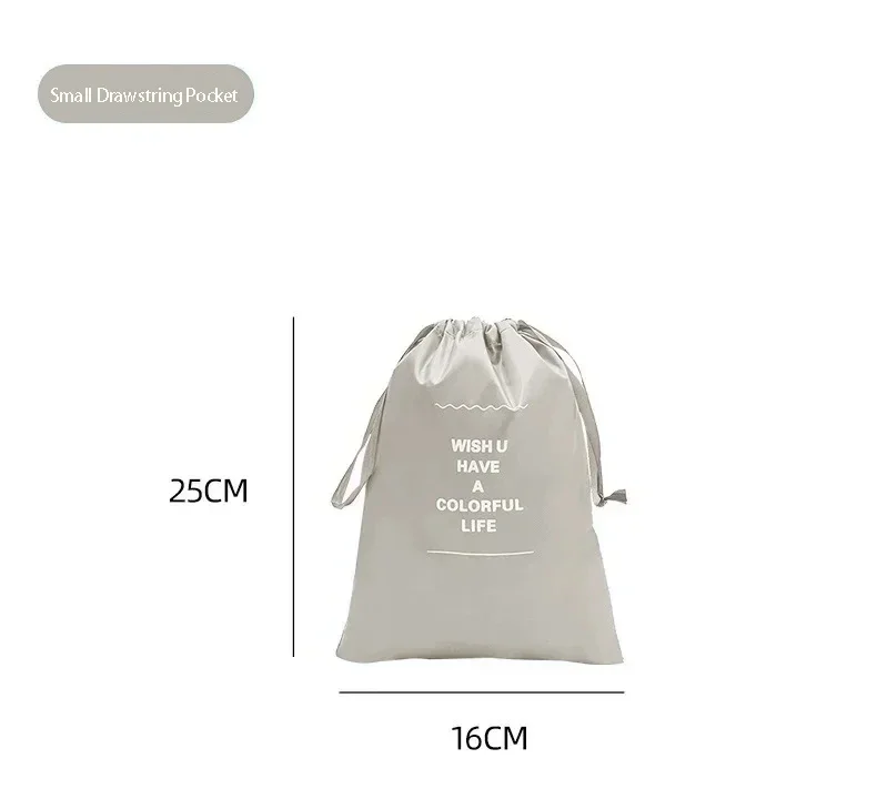 7/10 Teile/satz Reise Veranstalter Lagerung Taschen Koffer Verpackung Würfel Fällen Tragbare Kleiderschrank Gepäck Kleidung Schuh Beutel Falten – Detail 11