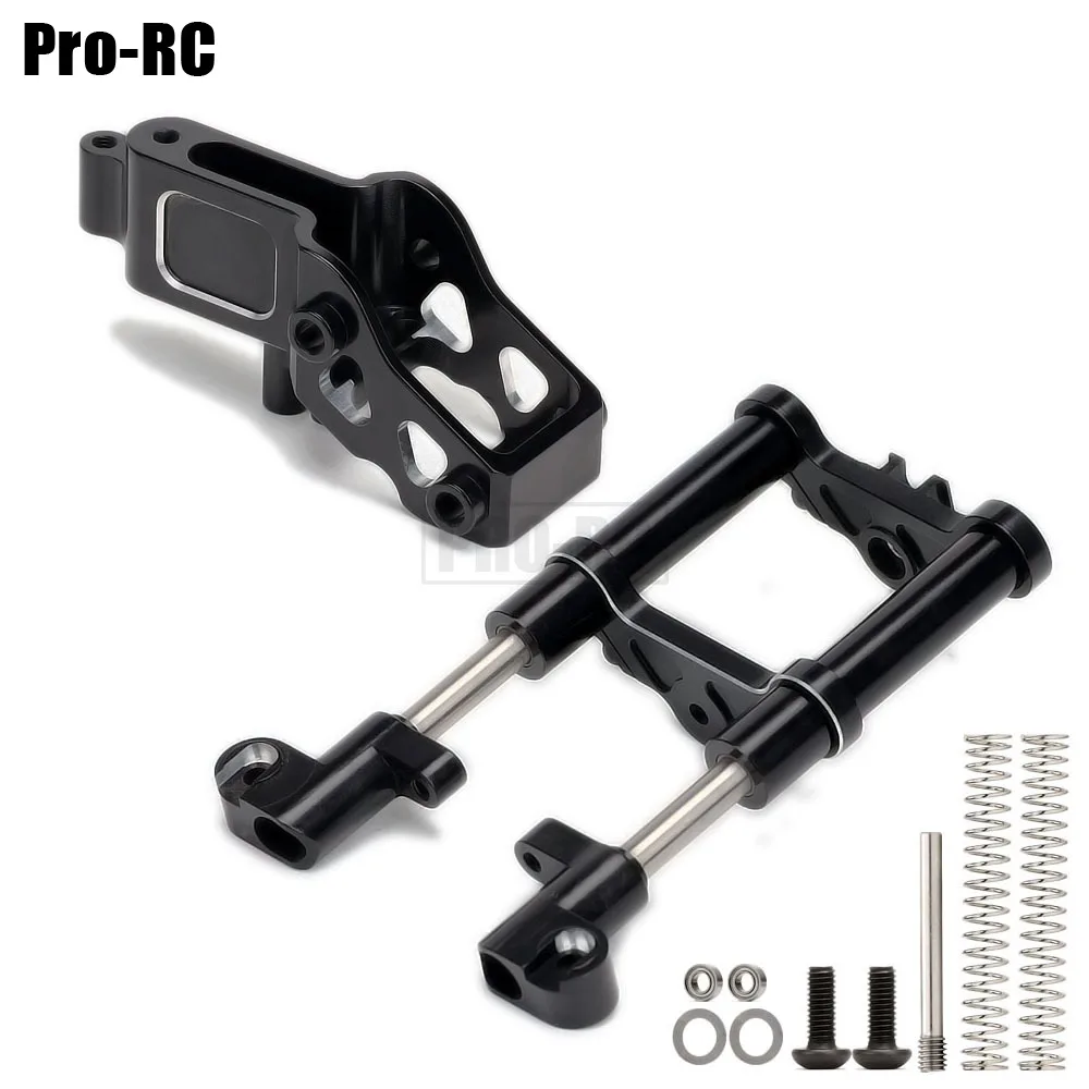 1 ensemble économiseur de servo en aluminium et support de lumière de moteur, fourche de choc et ensemble de poteau de direction pour voiture RC 1/8 Tamiya T3-01 les touristes phthalRIDER