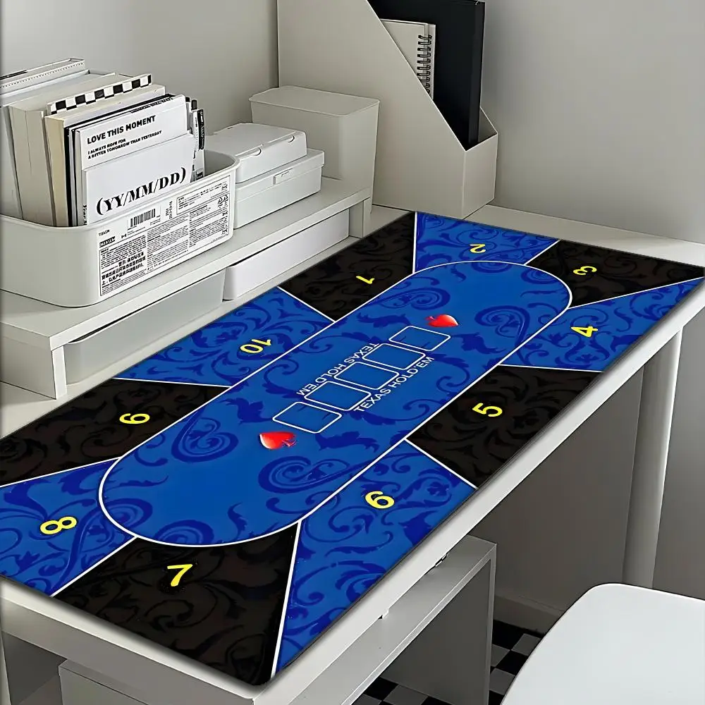 Texas Hold'em Table Pad Portable Rubber Foam Poker Table Mouse Pad Keyboard Office Gaming Table Pad Gambling Players Game Layout