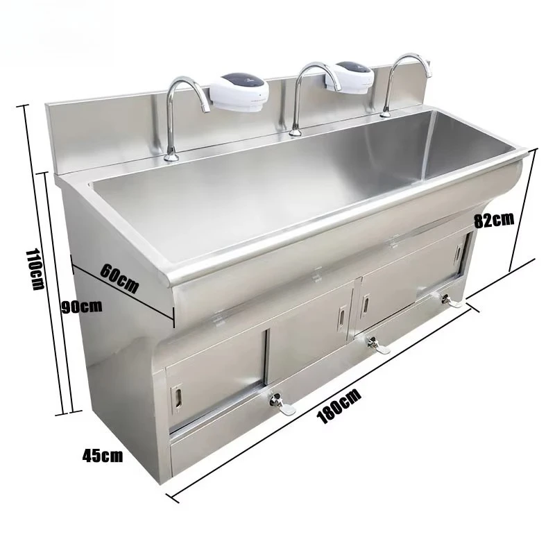 BT-WSK17 Steel Hand Washing Sink for Three Person Sinks Stainless Steel Surgery Scrub Sink