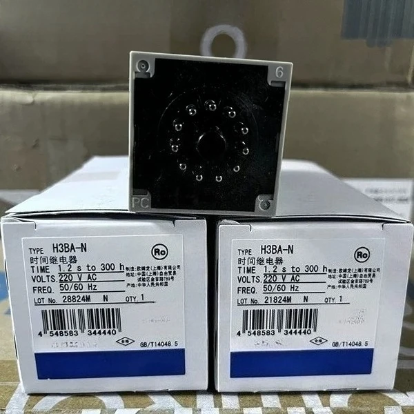 Time relay round foot for Omron H3BA-N/H3BA-N8H/24VDC/220VAC/110V