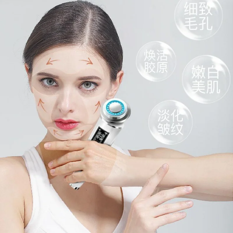 جهاز تدليك الوجه بالموجات فوق الصوتية لتنظيف الضوء الأحمر والأزرق من EMS الشركة المصنعة لجهاز تدليك الوجه #4