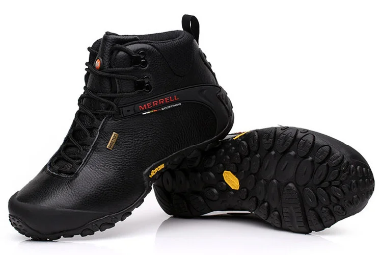 Original Merrell Men Outdoor Sneakers Leisure Tourism Wearable Genuine Leather Climbing Mountaineering Sports Shoes Eur39-44