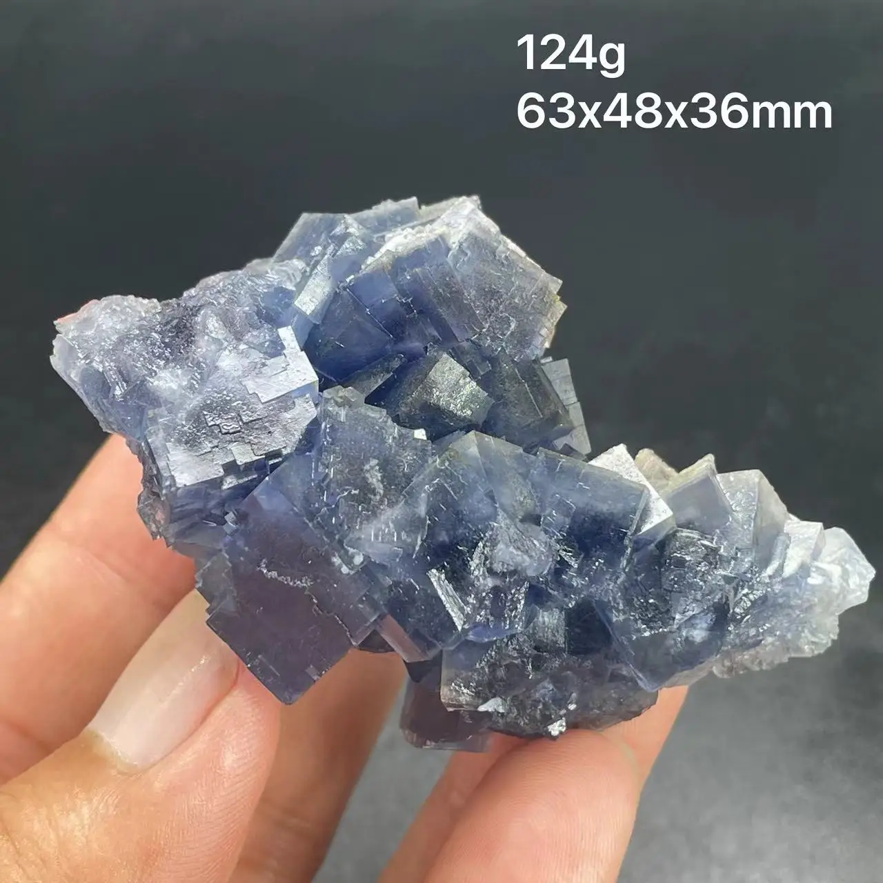 New 100% natural blue fluorite cube UV blue red two color healing crystal from Guizhou