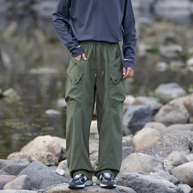 Casual Loose Sport Pants Men's Spring Autumn Outdoor Windproof Functional Mountaineering Cargo Pants Male Streetwear Trousers