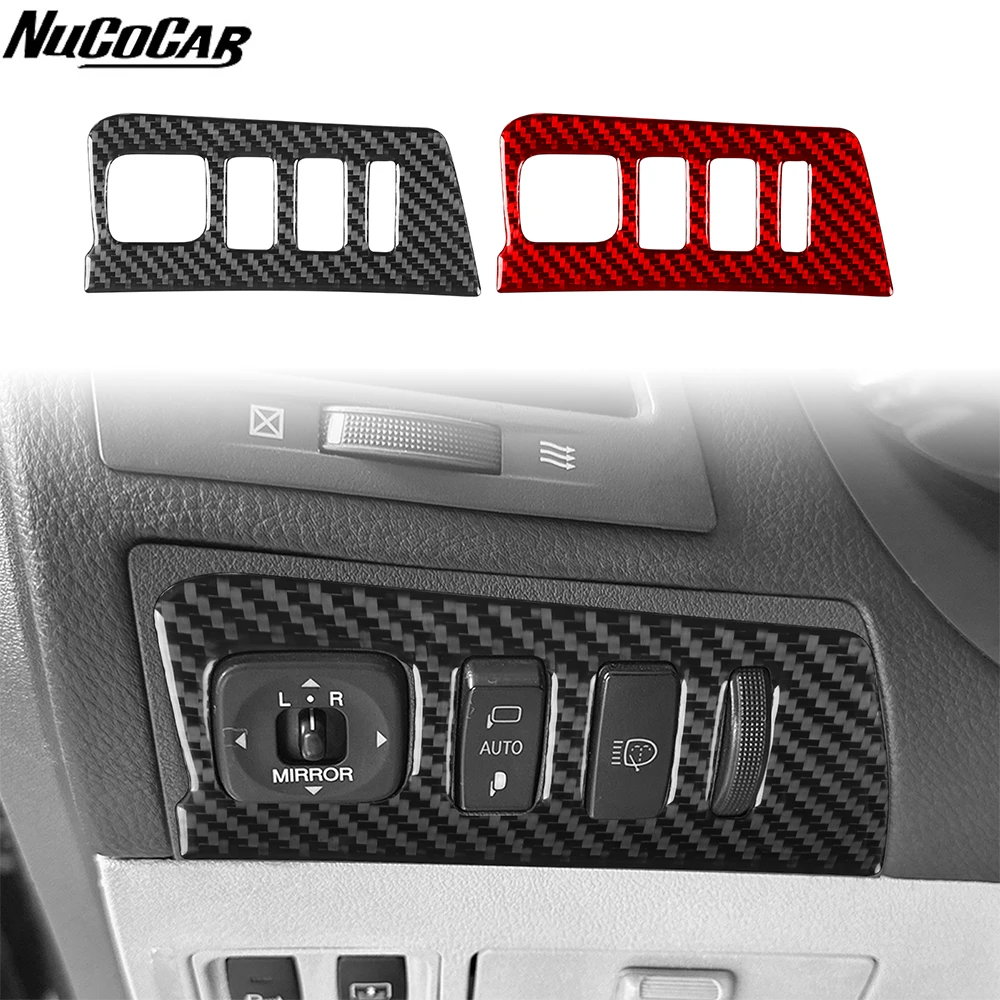 For Lexus ES ES350 ES240 2006-2012 Carbon Fiber rear-view mirror adjustment panel Car Accessories Interior Decorative Stickers